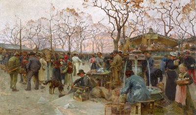 Der Pariser Vogelmarkt von Henri Gaston Darien